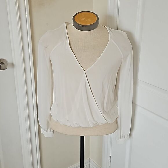 Marciano Women's Puff Sleeves With Elastic Waistband Size Small Off White - Picture 1 of 16
